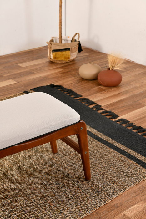 Hanah Home Banco de Madera de Carpe 120 cm - Elegante y Sofisticado para Salón, Dormitorio o Entrada